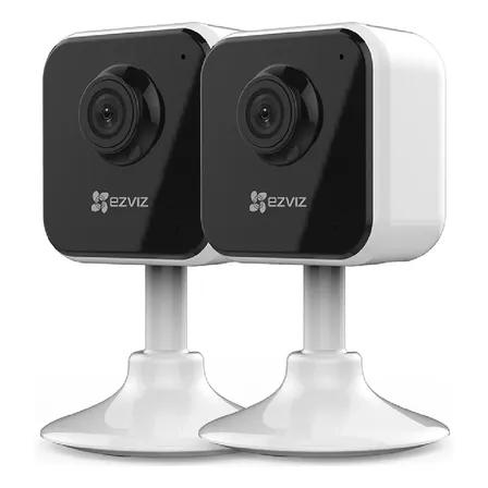 Kit X2 Mini Camaras De Seguridad Wifi Full Hd Imantada Ezviz Blanco