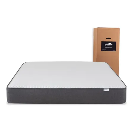 Piero Colchónbox colchón 2 plazas de Espuma color blanco y gris 140cm x 190cm x 21cm