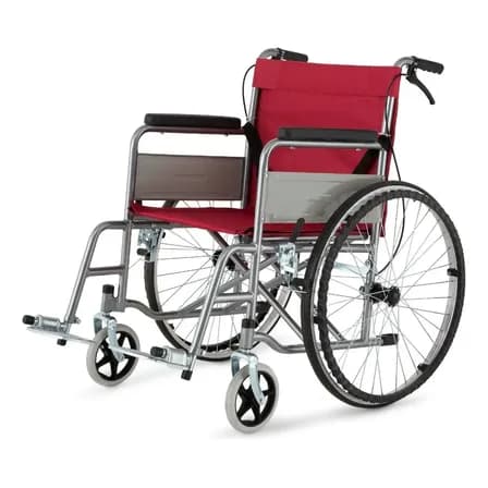 Silla de Ruedas Apoyabrazos Fijos Plegable Magesa Jl808 Rojo