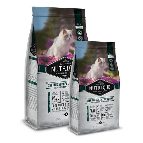 Nutrique Gato Adulto Sterilised Healthy Weight 9,5k Bonus
