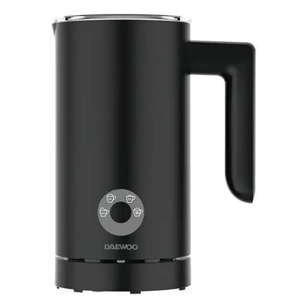 Espumador Leche Daewoo 450ml 4 Funciones Led 500w Acero Inox Color Negro