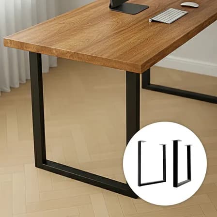 Patas Base De Hierro Mesa Escritorio De Madera X 2 Unidades